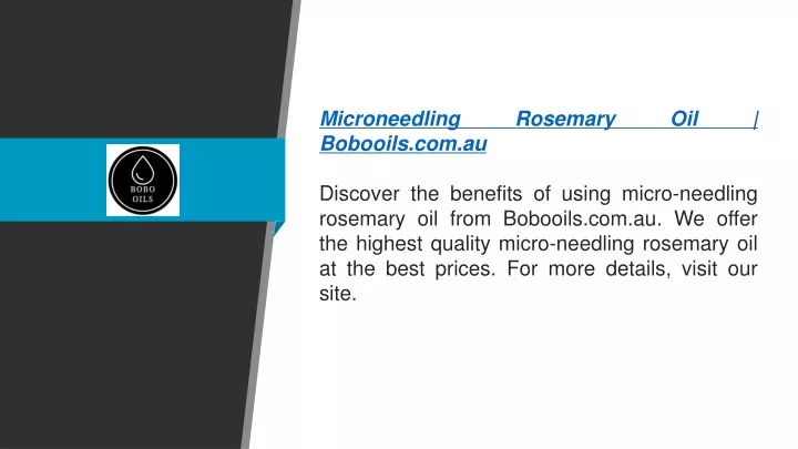 microneedling rosemary oil bobooils