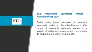 Buy Reversible Swimsuits Online