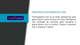 gana dinero como m sico en l nea famaytalento