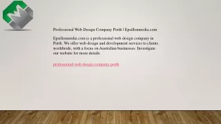 Professional Web Design Company Perth  Epsillonmedia.com