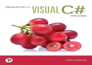 (PDF BOOK) Starting out with Visual C# free