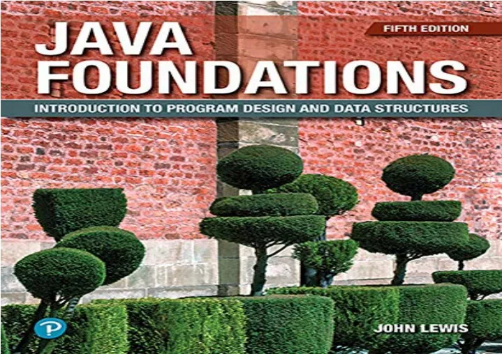 PPT - PDF Java Foundations: Introduction to Program Design and Data ...