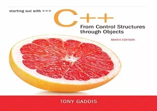 [READ PDF] Starting Out with C   from Control Structures to Objects kindle