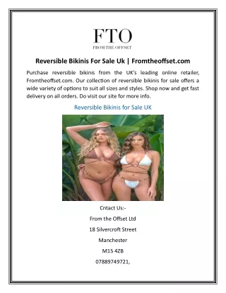 Reversible Bikinis For Sale Uk | Fromtheoffset.com