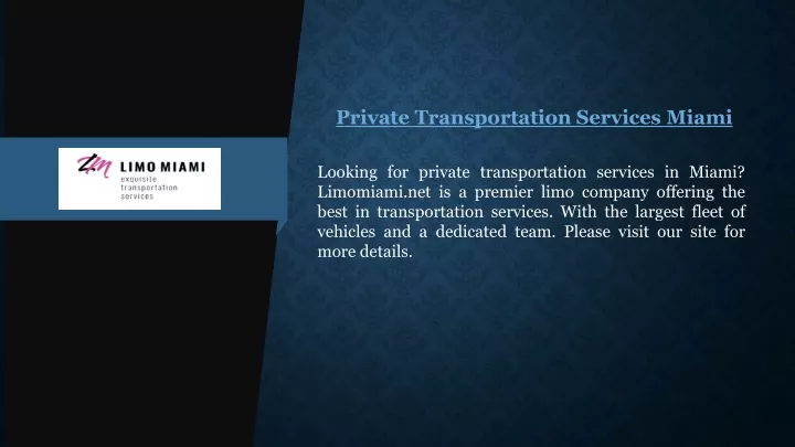 private transportation services miami
