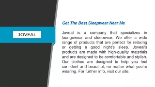 get the best sleepwear near me joveal