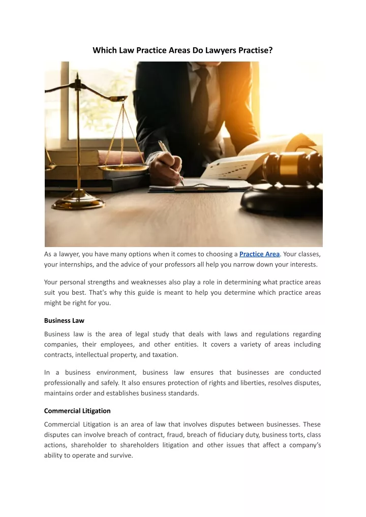 Ppt Which Law Practice Areas Do Lawyers Practise Powerpoint Presentation Id12065872 8468