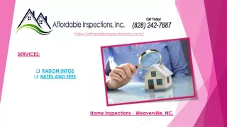 Home Inspections - Weaverville, NC