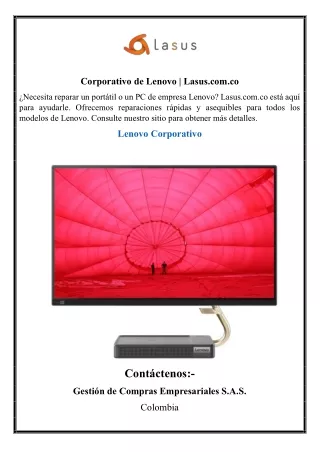 Corporativo de Lenovo | Lasus.com.co