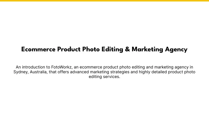 ecommerce product photo editing marketing agency