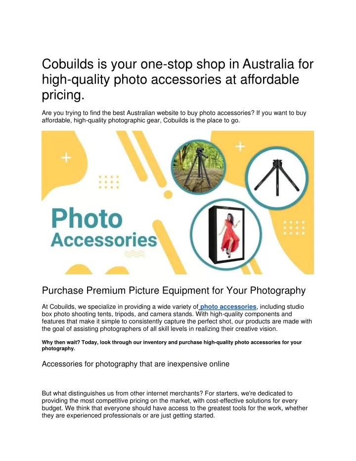cobuilds is your one stop shop in australia