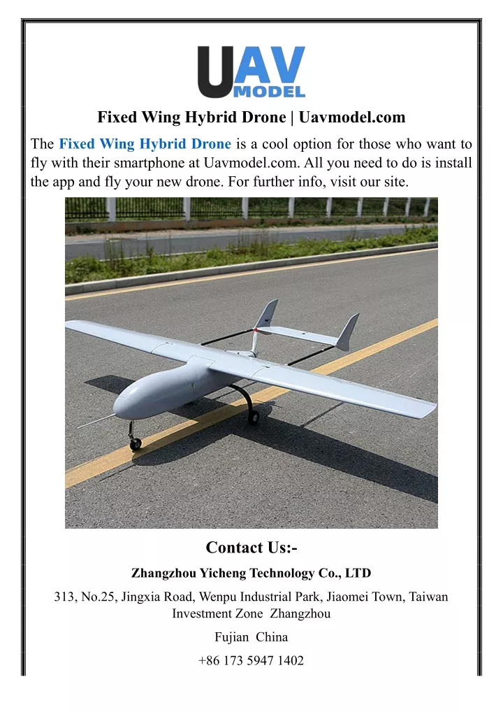 fixed wing hybrid drone uavmodel com