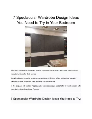 7 Spectacular Wardrobe Design Ideas You Need to Try in Your Bedroom