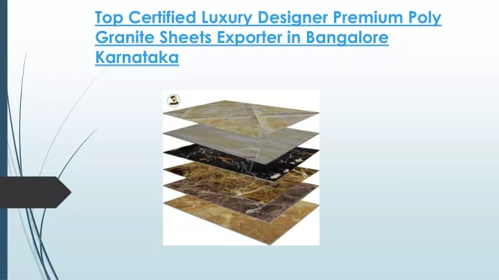 top certified luxury designer premium poly granite sheets exporter in bangalore karnataka