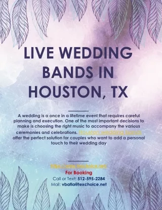 LIVE WEDDING BANDS IN HOUSTON, TX