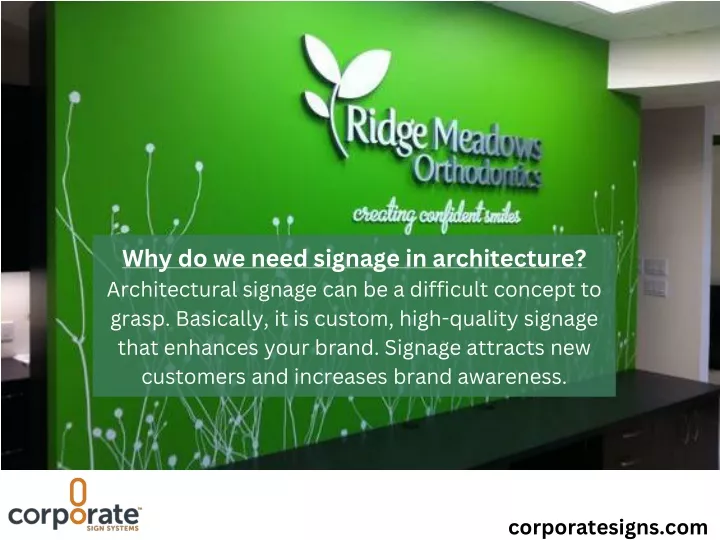 why do we need signage in architecture