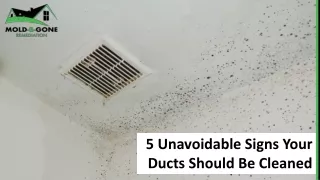 5 unavoidable signs your ducts should be cleaned