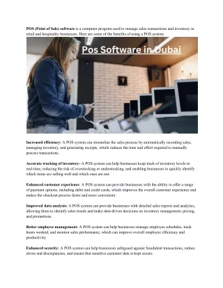 pos point of sale software is a computer program