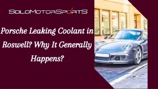 Porsche Leaking Coolant in Roswell Why It Generally Happens