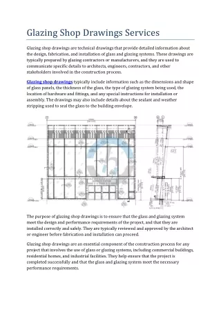 Glazing Shop Drawings Services