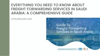 PPT - Everything You Need To Know About Freight Forwarding Services In ...