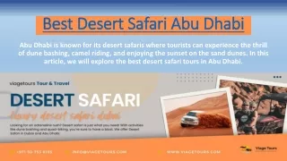 Best Desert Safari Abu Dhabi-viagetours