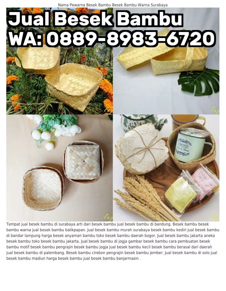 Ppt Wa Jual Besek Bambu Di Bandar Lampung Besek