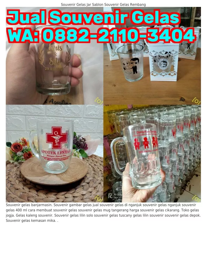 souvenir gelas jar sablon souvenir gelas rembang