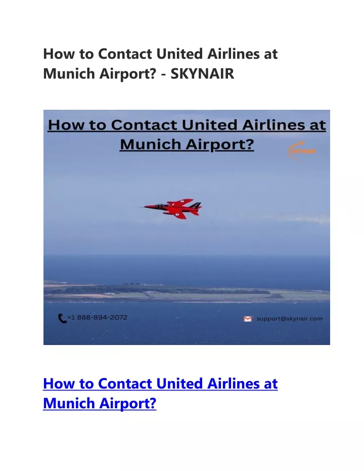 how to contact united airlines at munich airport