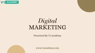 Digital Marketing Course at V1 Academy