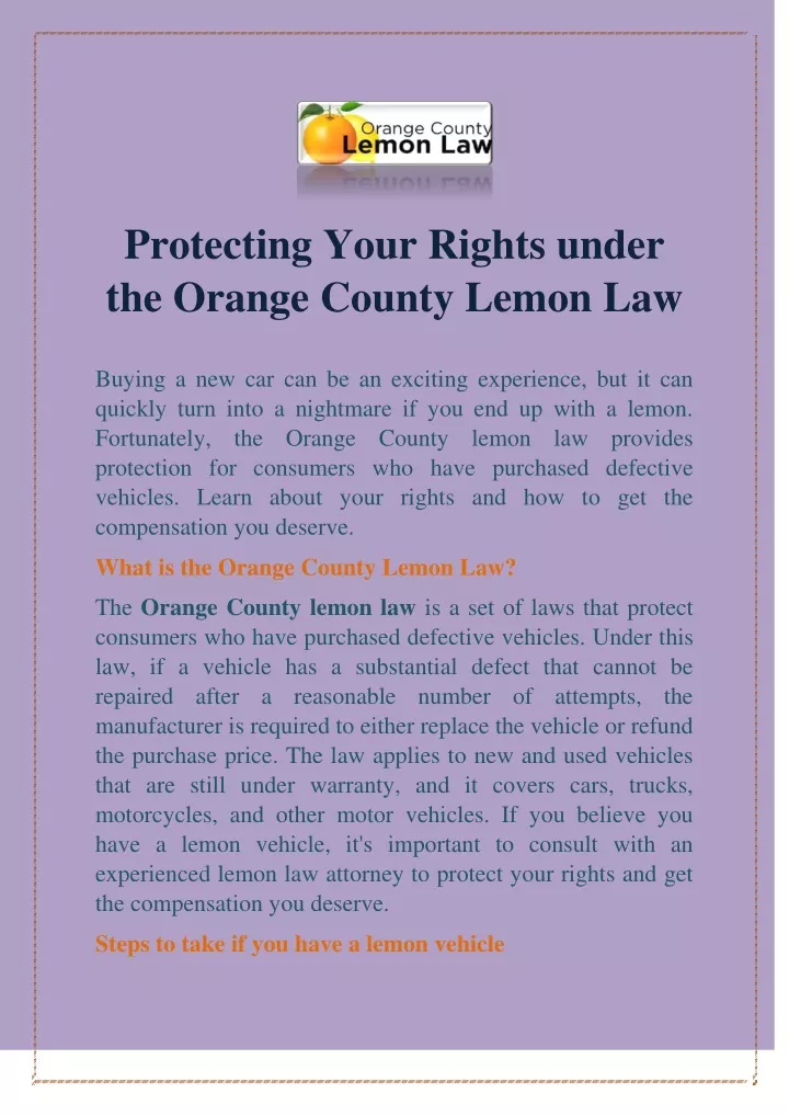 protecting your rights under the orange county
