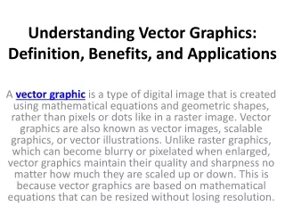 Understanding Vector Graphics: Definition, Benefits, and Applications