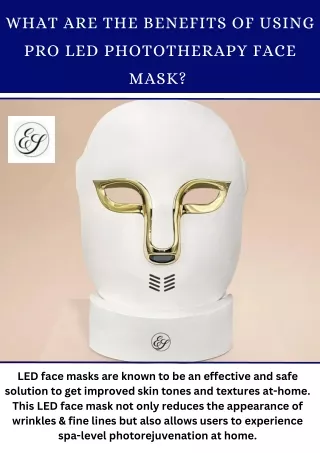 What are the Benefits of Using Pro LED Phototherapy Face Mask?