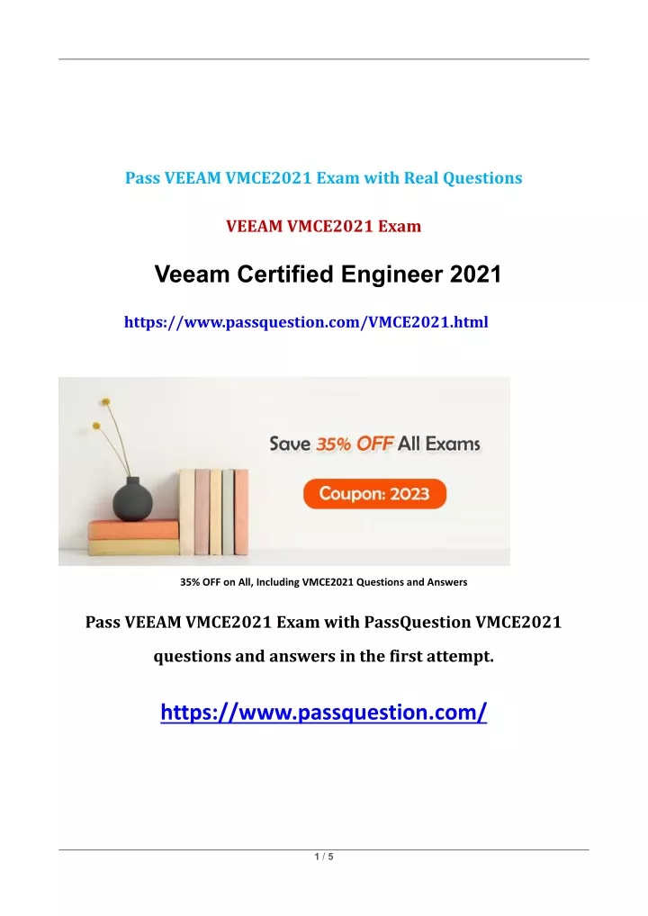 pass veeam vmce2021 exam with real questions