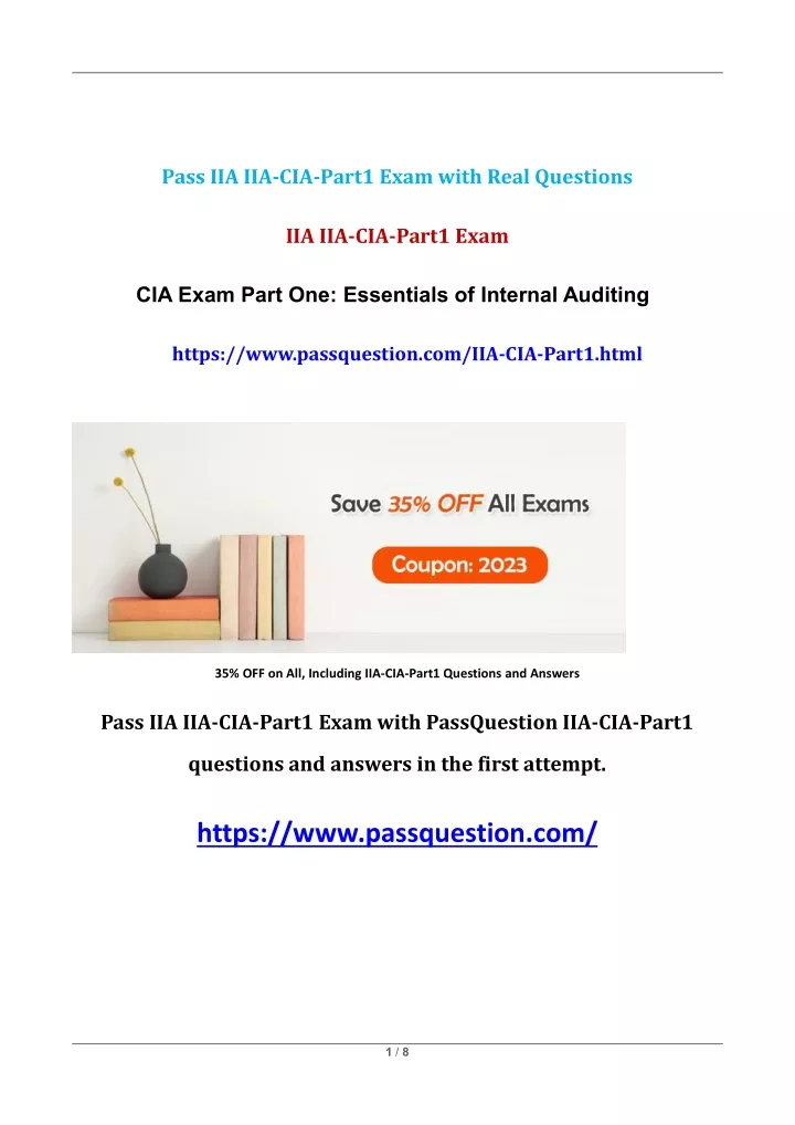 pass iia iia cia part1 exam with real questions