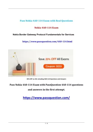 pass nokia 4a0 114 exam with real questions