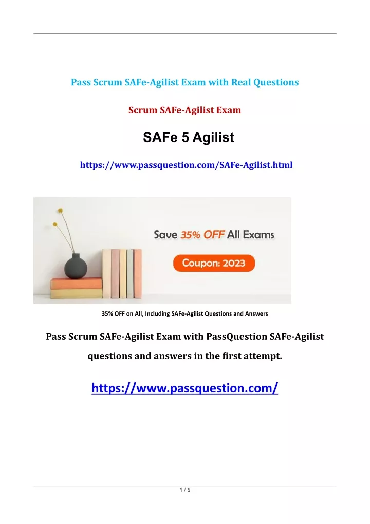 pass scrum safe agilist exam with real questions