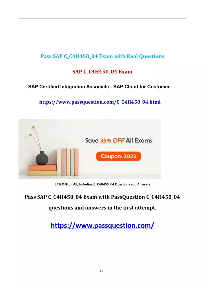 pass sap c c4h450 04 exam with real questions