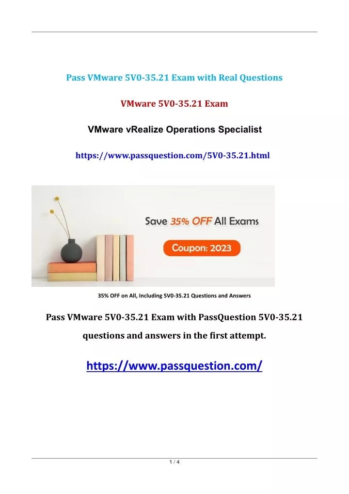 pass vmware 5v0 35 21 exam with real questions