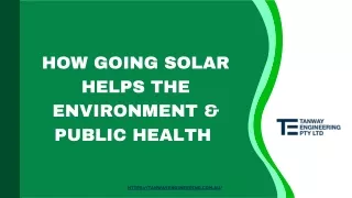 How Going Solar Helps The Environment & Public Health