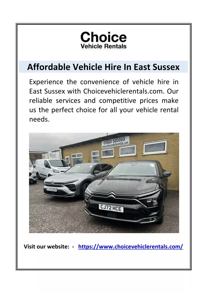 affordable vehicle hire in east sussex