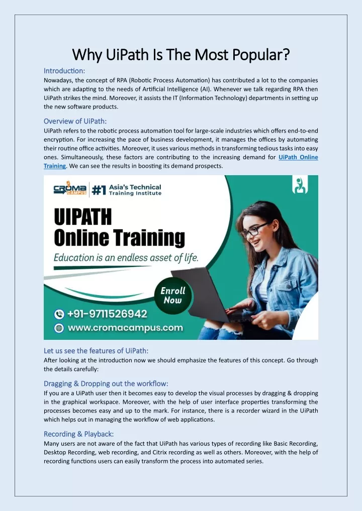 why uipath is the most popular why uipath