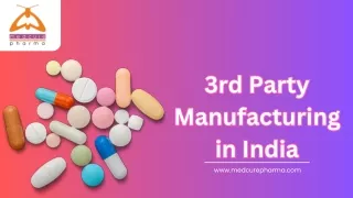 3rd Party Manufacturing in India |Medcure Pharma