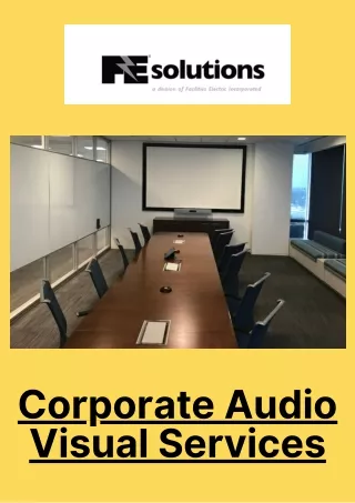 Corporate Audio Visual Services - FE Solutions