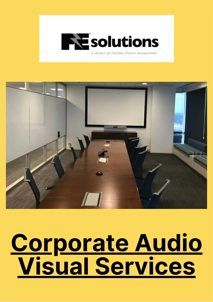 corporate audio visual services