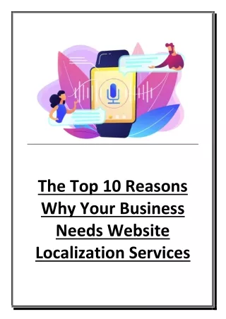 The Top 10 Reasons Why Your Business Needs Website Localization Services