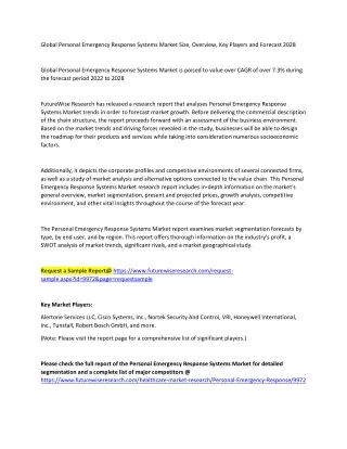 global personal emergency response systems market