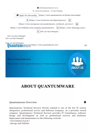 www.quantumware.inHomeabout