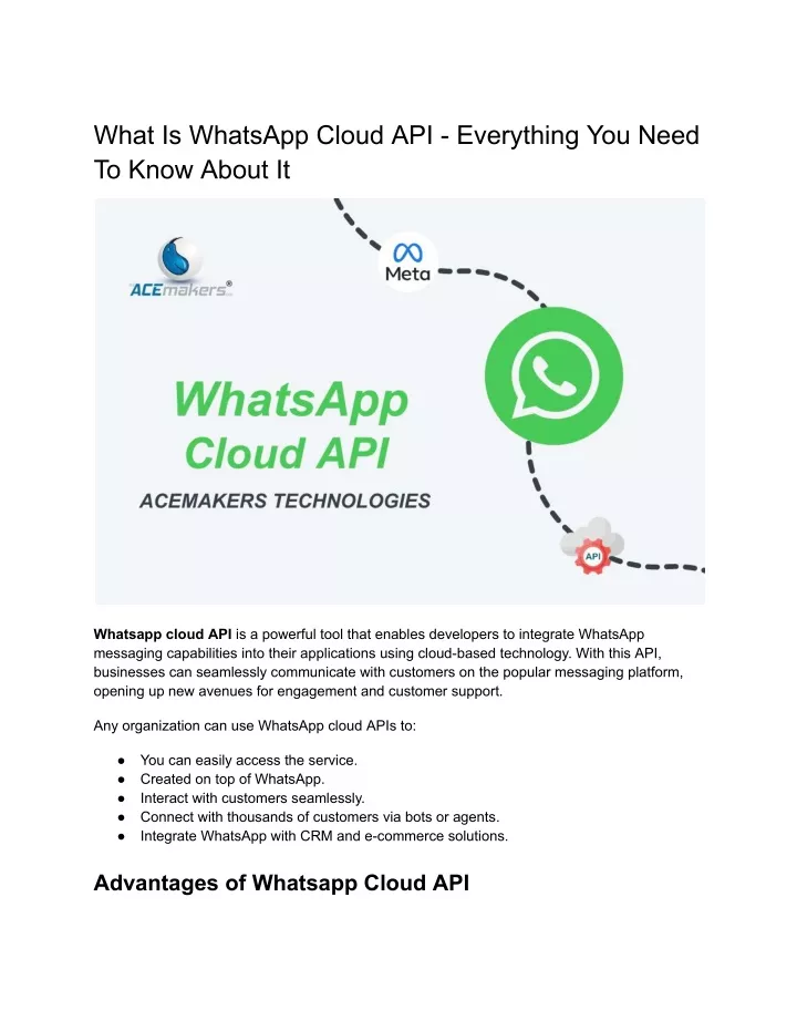 what is whatsapp cloud api everything you need