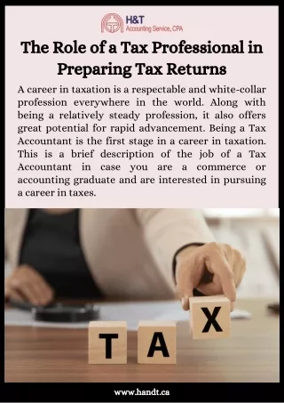 The Role of a Tax Professional in Preparing Tax Returns